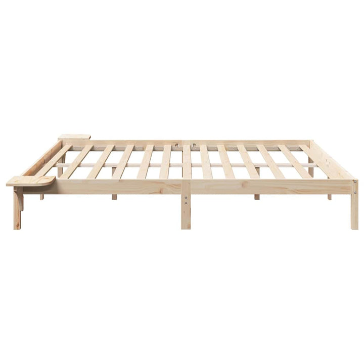 Sengestel Naturfarvet 200 x 200 cm Massiv fyrretræ