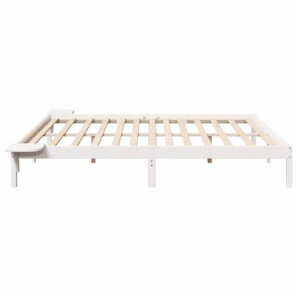 Sengestel Hvid 180 x 200 cm Massiv fyrretræ