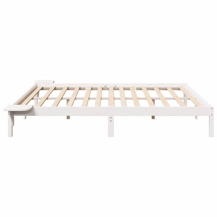 Sengestel Hvid 180 x 200 cm Massiv fyrretræ