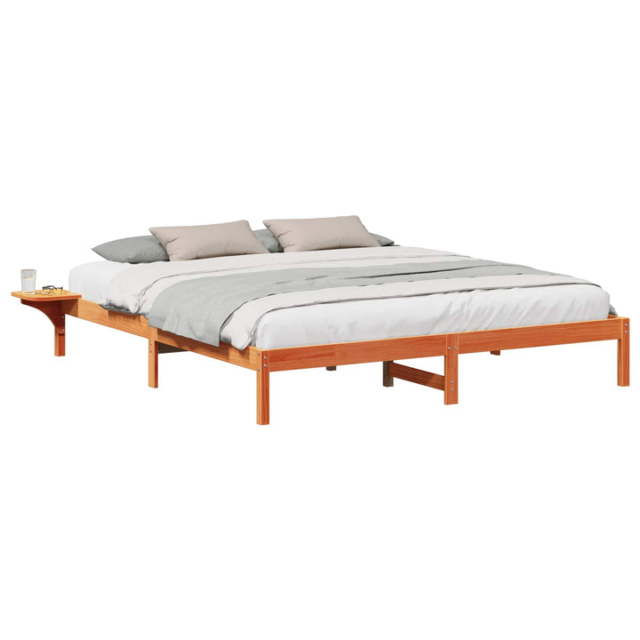 Sengestel Voks brun 180 x 200 cm Massiv fyrretræ