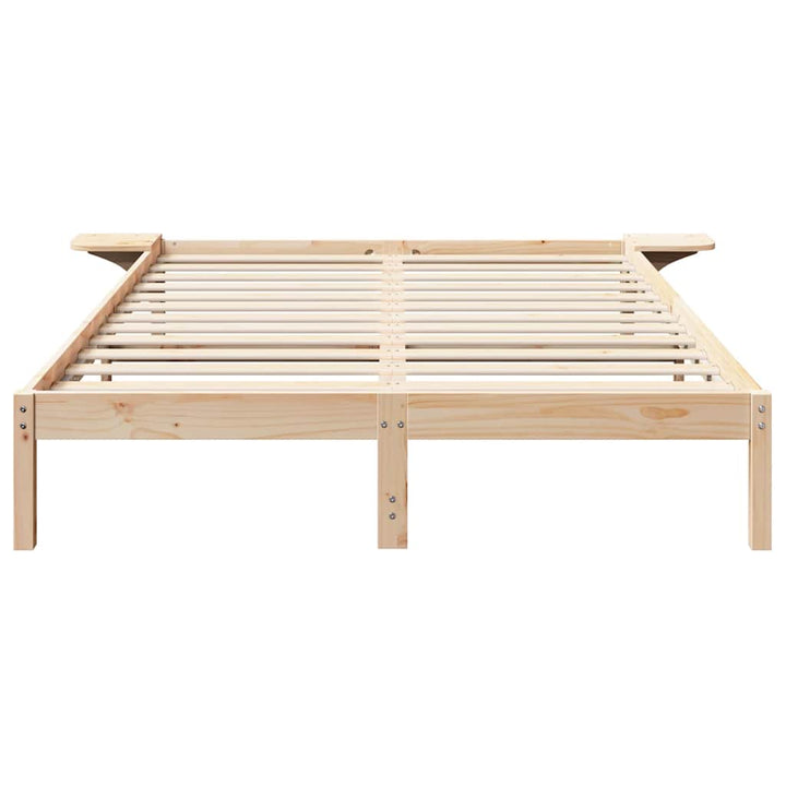Sengestel Naturfarvet 160 x 200 cm Massiv fyrretræ