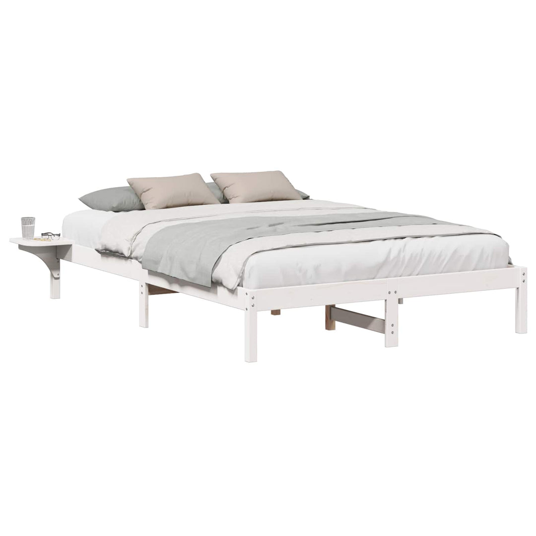 Sengestel Hvid 160 x 200 cm Massiv fyrretræ