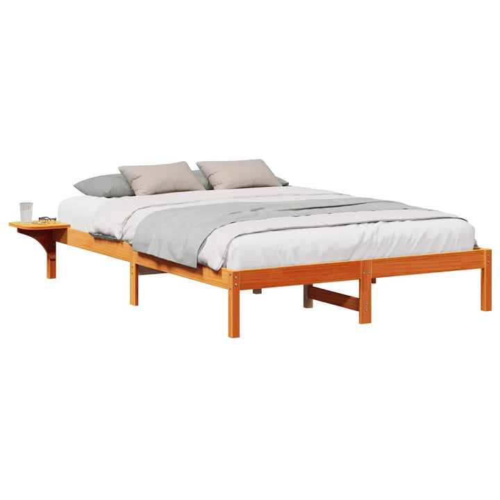 Sengestel Voks brun 160 x 200 cm Massiv fyrretræ