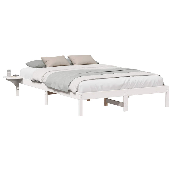 Sengestel Hvid 150 x 200 cm Massiv fyrretræ