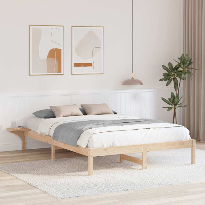Sengestel Naturfarvet 140 x 200 cm Massiv fyrretræ