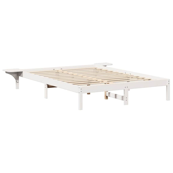 Sengestel Hvid 140 x 200 cm Massiv fyrretræ