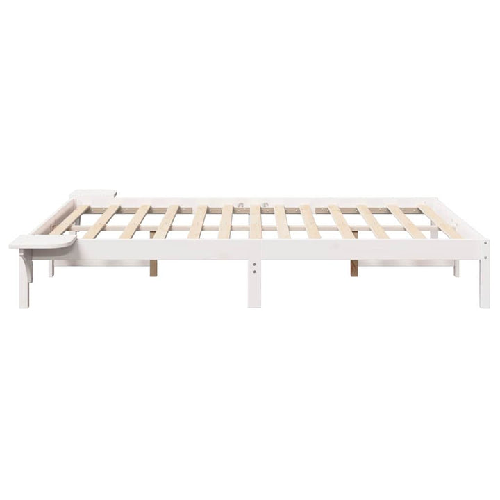 Sengestel Hvid 140 x 200 cm Massiv fyrretræ