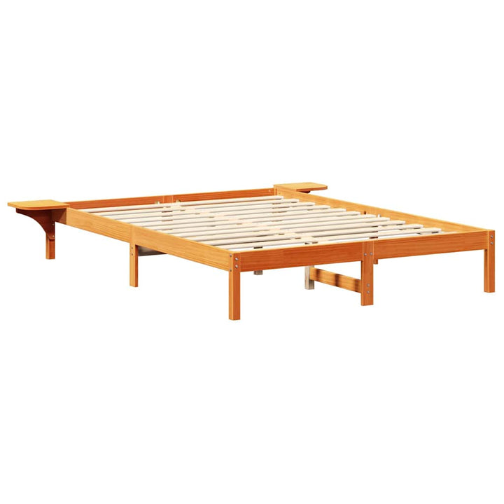 Sengestel Voks brun 140 x 200 cm Massiv fyrretræ