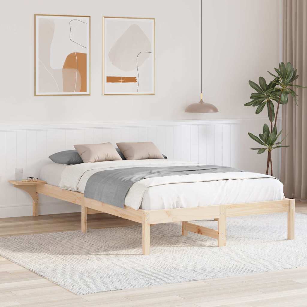 Sengestel Naturfarvet 120 x 200 cm Massiv fyrretræ