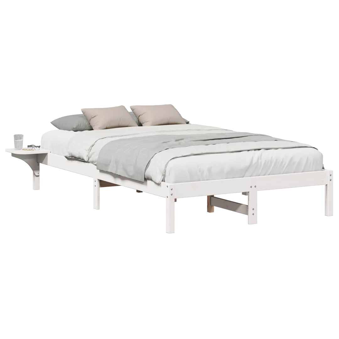 Sengestel Hvid 120 x 200 cm Massiv fyrretræ