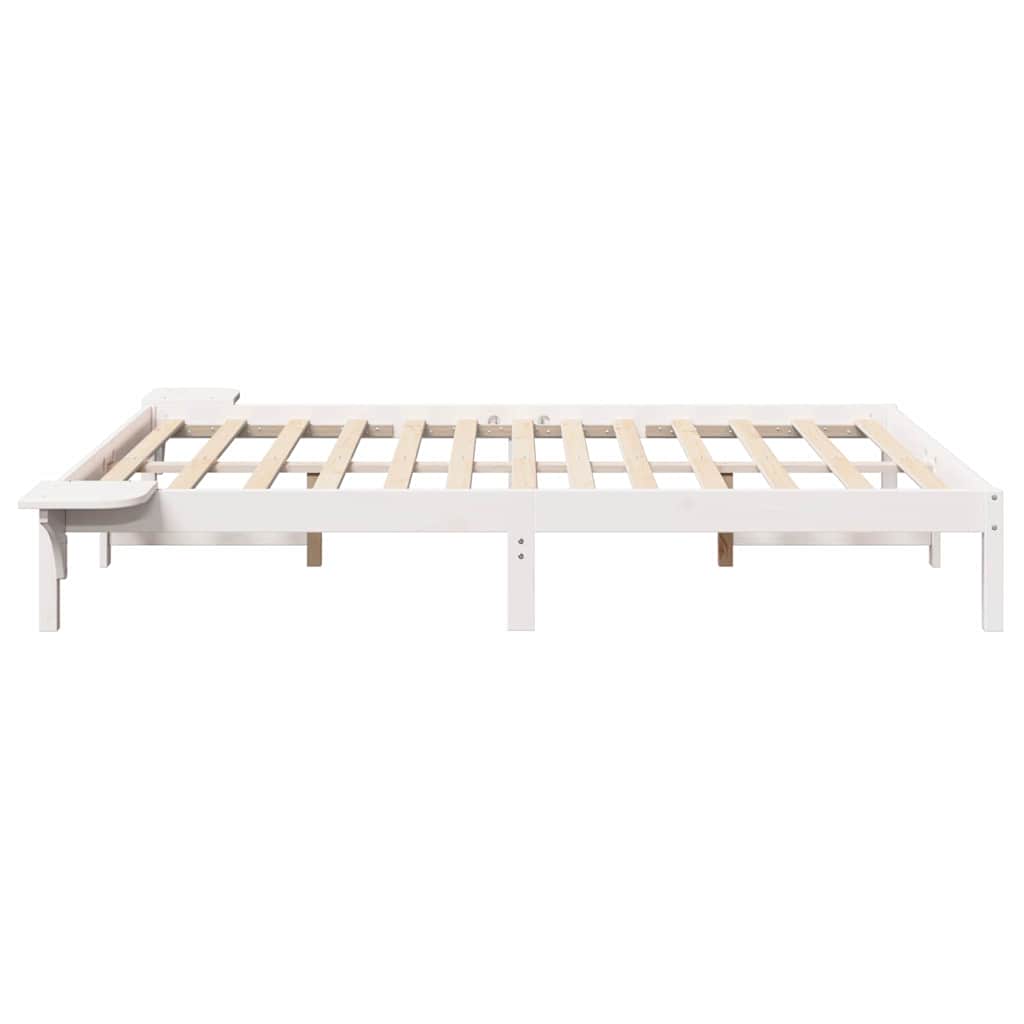 Sengestel Hvid 120 x 200 cm Massiv fyrretræ