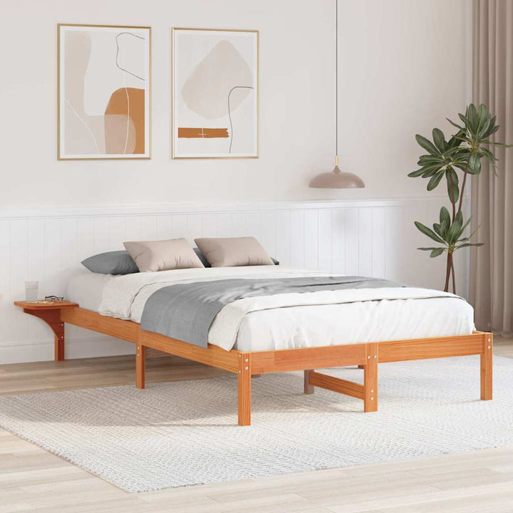 Sengestel Voks brun 120 x 200 cm Massiv fyrretræ