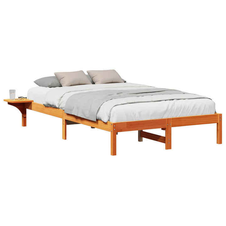 Sengestel Voks brun 140 x 190 cm Massiv fyrretræ