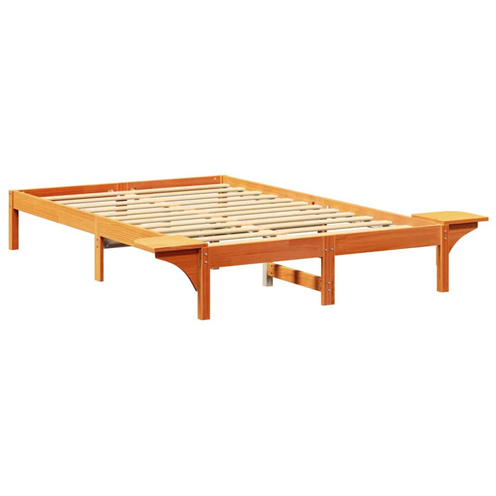 Sengestel Voks brun 140 x 190 cm Massiv fyrretræ