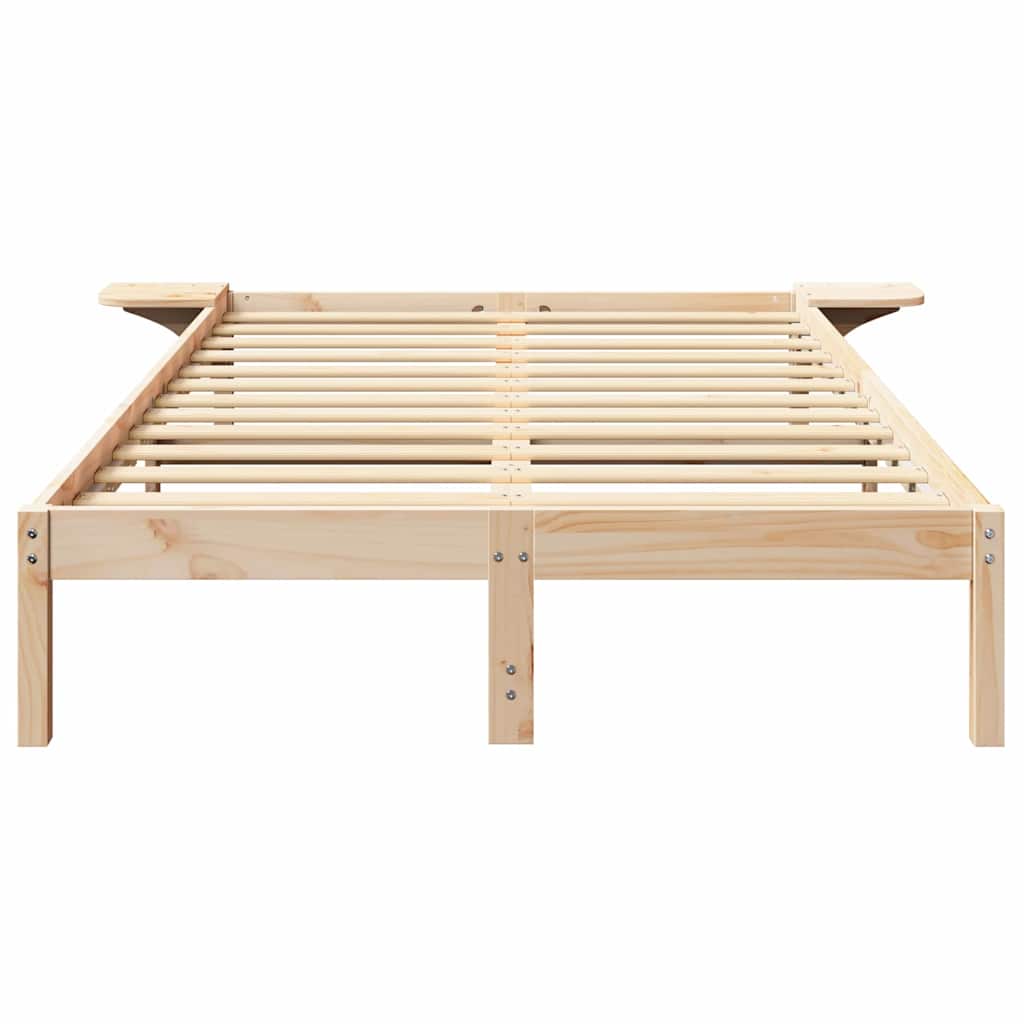 Sengestel Naturfarvet 135 x 190 cm Massiv fyrretræ