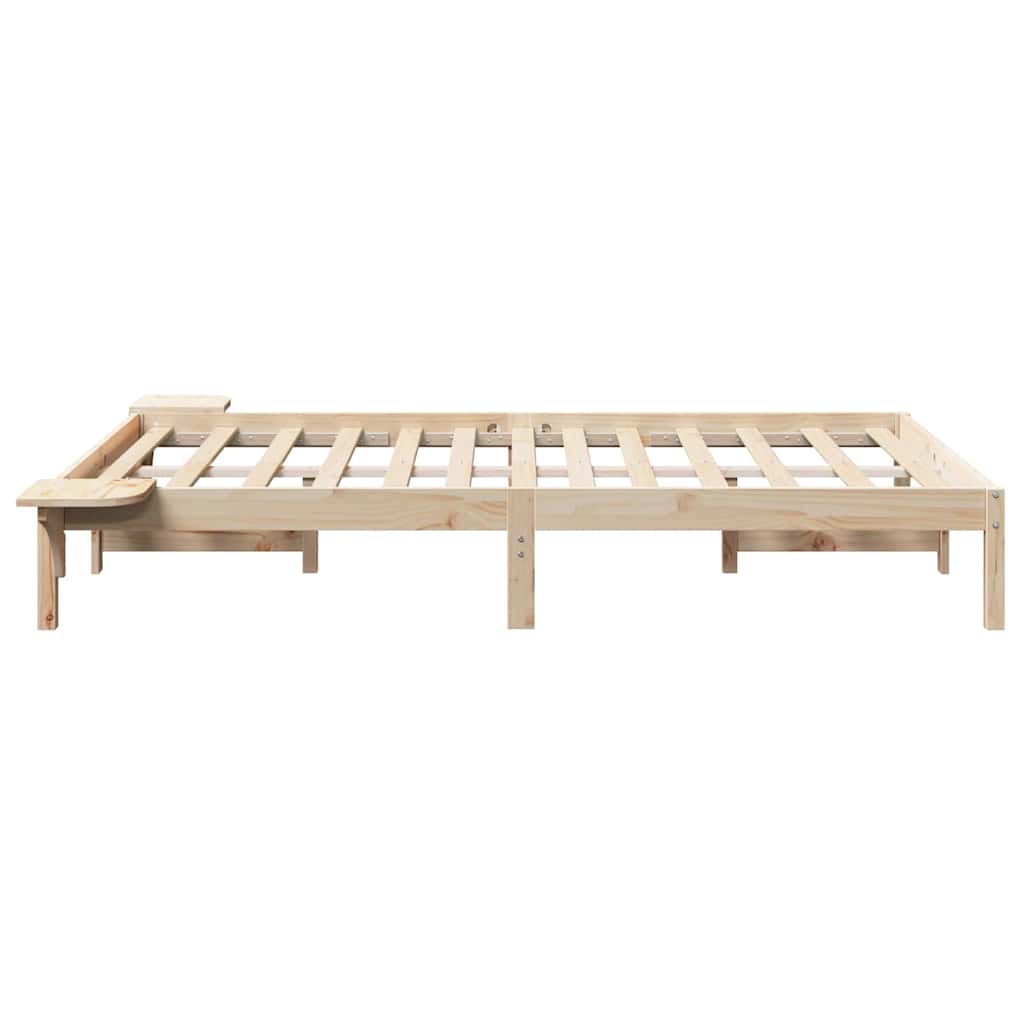 Sengestel Naturfarvet 135 x 190 cm Massiv fyrretræ