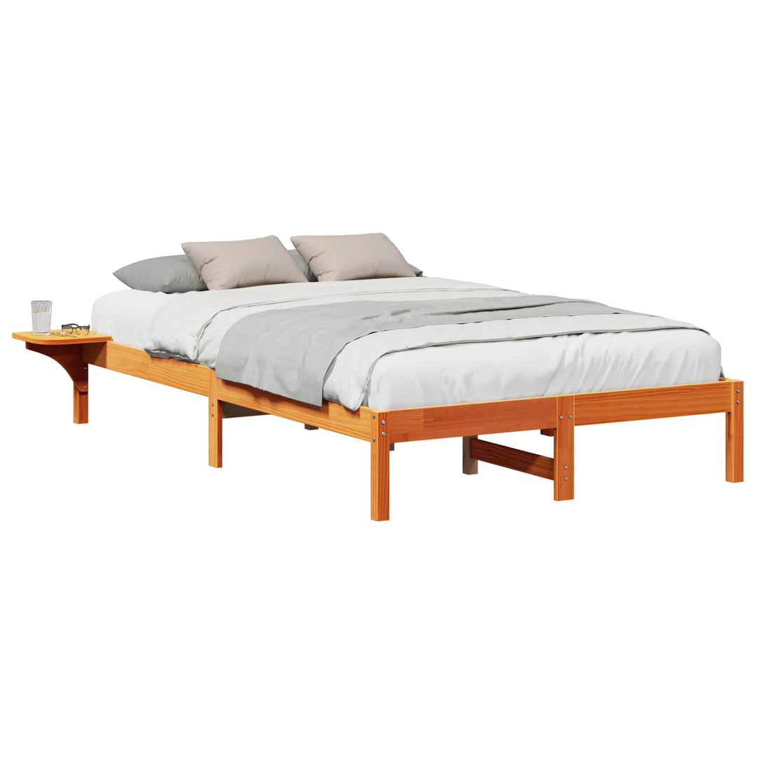 Sengestel Voks brun 135 x 190 cm Massiv fyrretræ