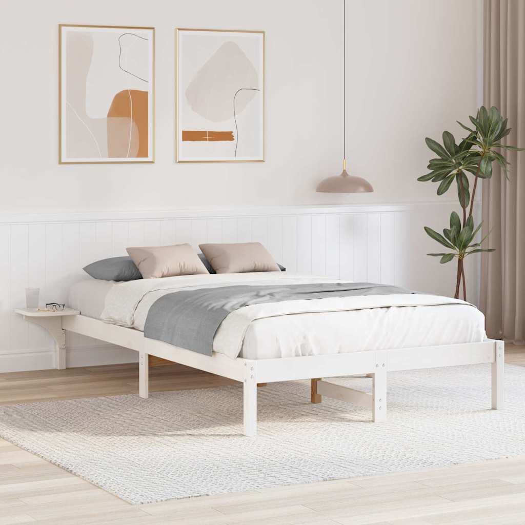 Sengestel Hvid 120 x 190 cm Massiv fyrretræ