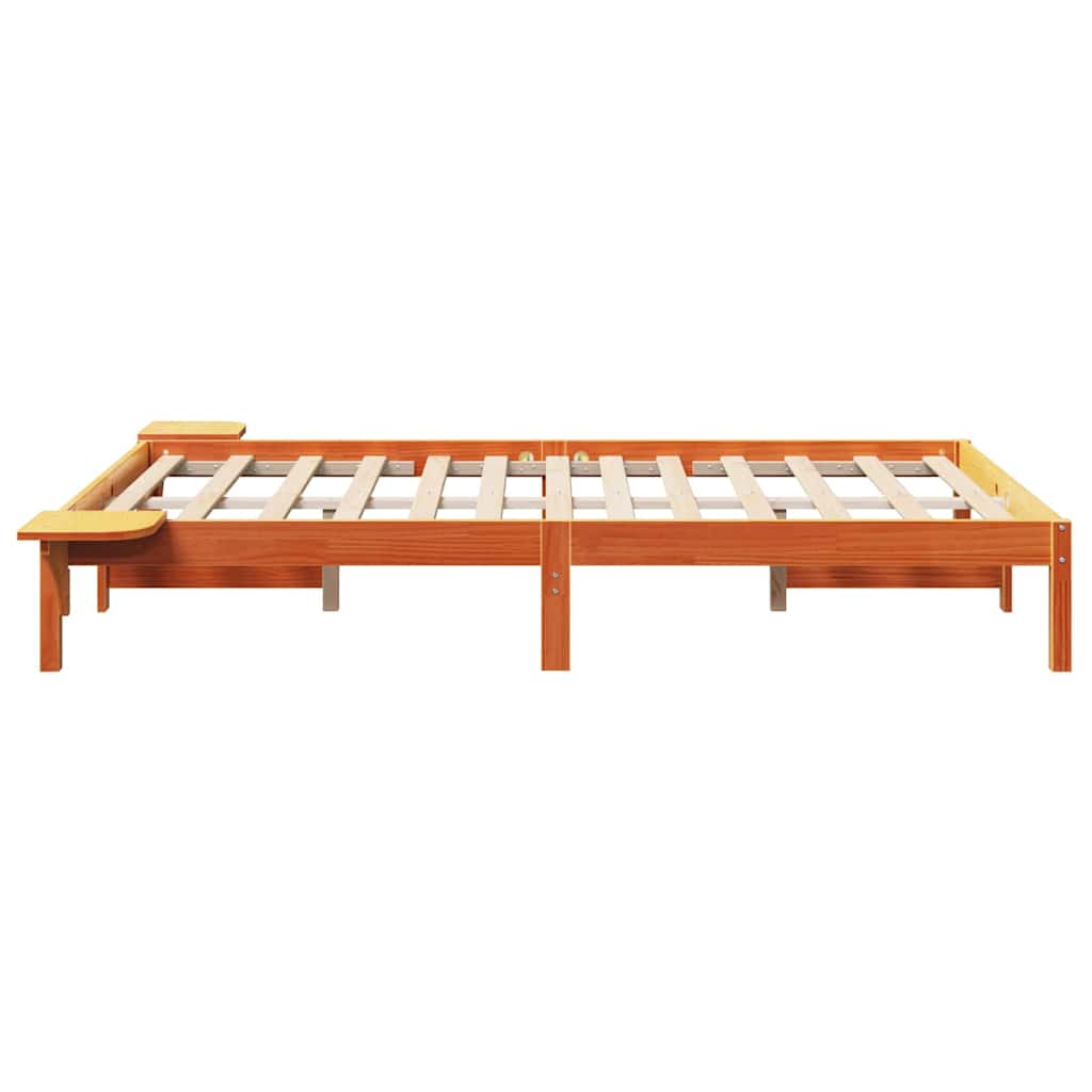 Sengestel Voks brun 120 x 190 cm Massiv fyrretræ
