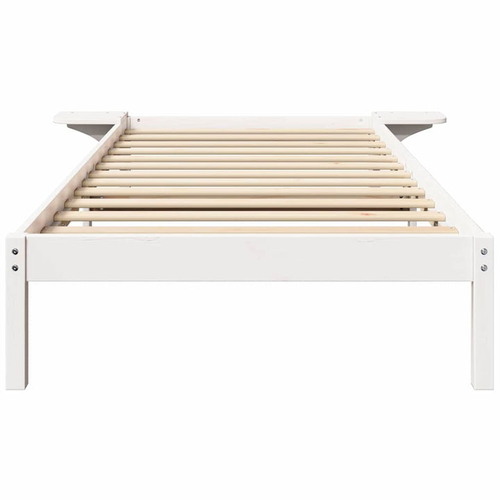 Sengestel Hvid 100 x 200 cm Massiv fyrretræ