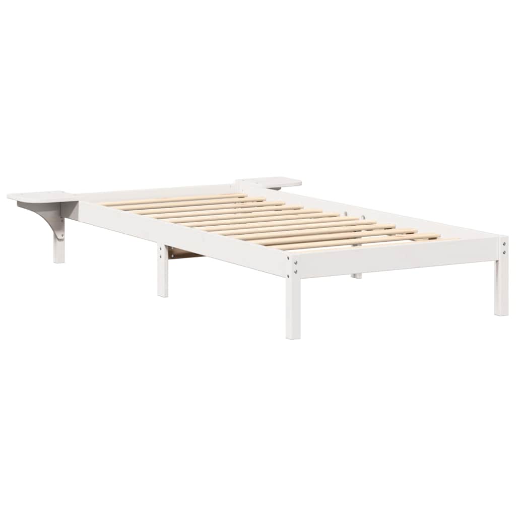 Sengestel Hvid 90 x 200 cm Massiv fyrretræ