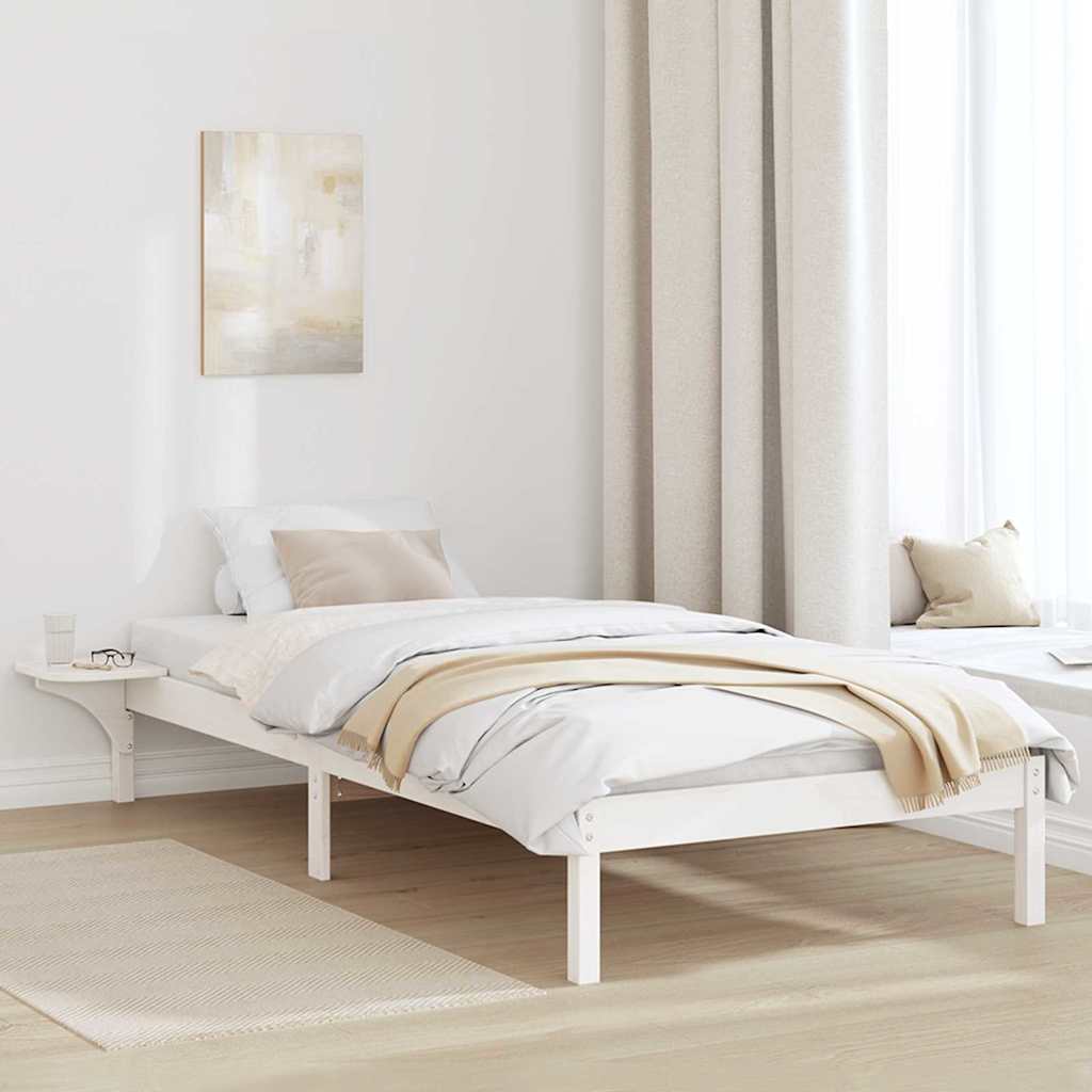 Sengestel Hvid 90 x 190 cm Massiv fyrretræ