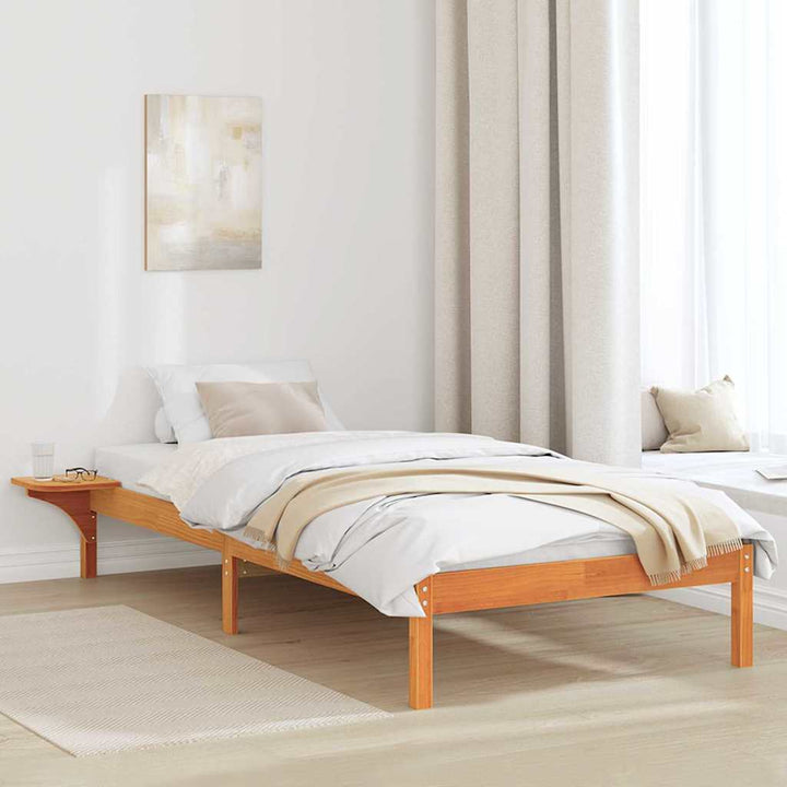 Sengestel Voks brun 90 x 190 cm Massiv fyrretræ
