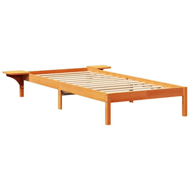 Sengestel Voks brun 90 x 190 cm Massiv fyrretræ