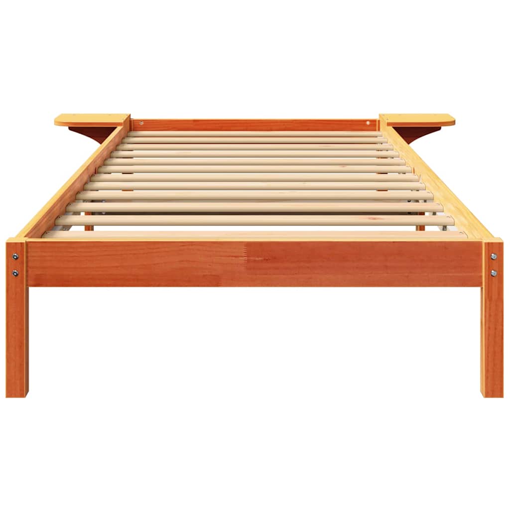 Sengestel Voks brun 90 x 190 cm Massiv fyrretræ