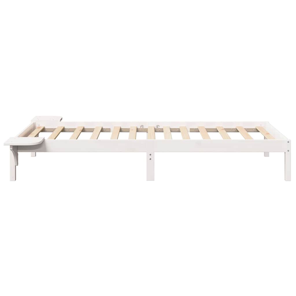 Sengestel Hvid 75 x 190 cm Massiv fyrretræ