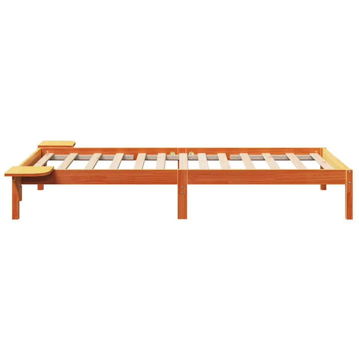 Sengestel Voks brun 75 x 190 cm Massiv fyrretræ