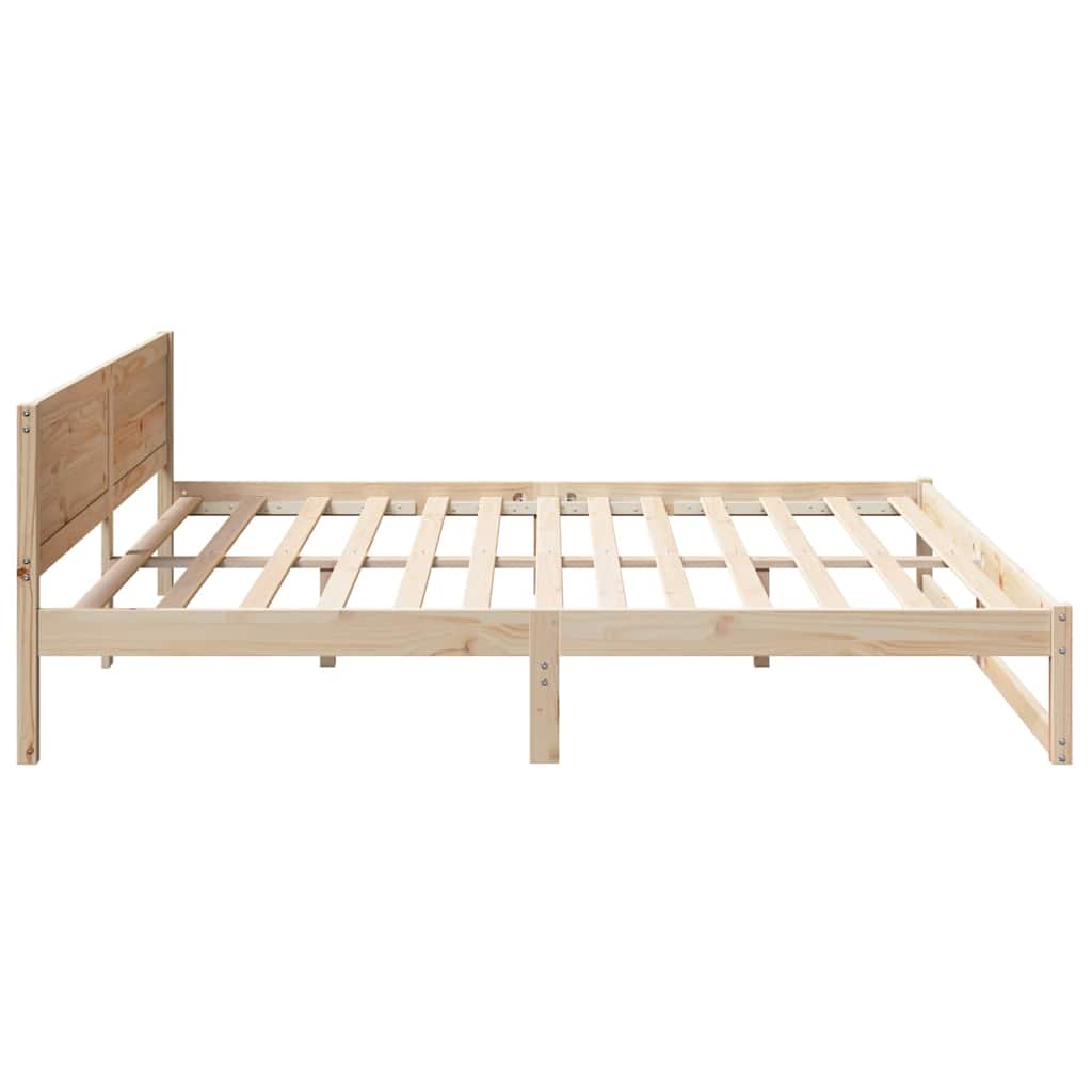 Sengestel Naturfarvet 200 x 200 cm Massiv fyrretræ