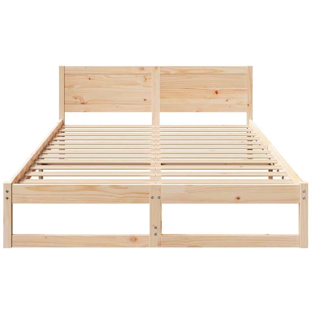 Sengestel Naturfarvet 140 x 200 cm Massiv fyrretræ