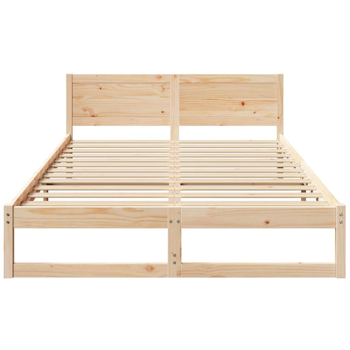 Sengestel Naturfarvet 140 x 200 cm Massiv fyrretræ