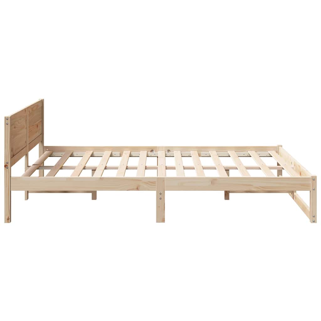 Sengestel Naturfarvet 140 x 200 cm Massiv fyrretræ
