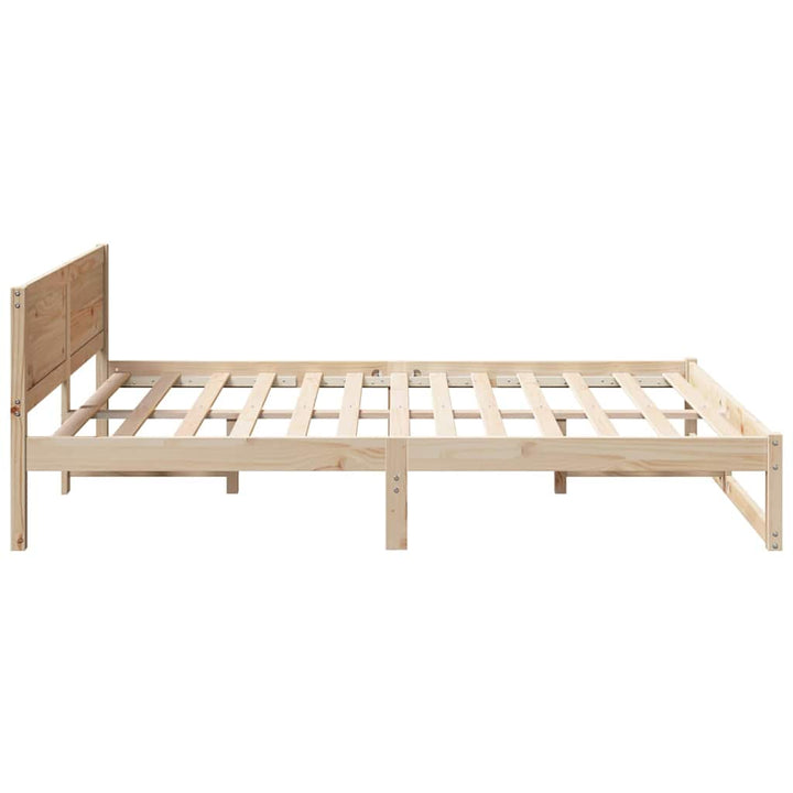 Sengestel Naturfarvet 140 x 200 cm Massiv fyrretræ
