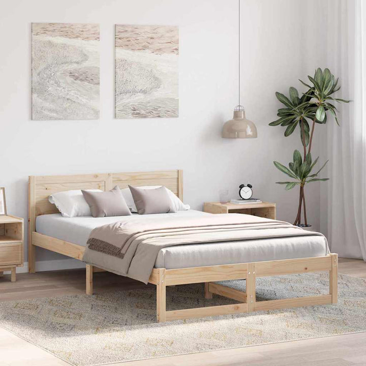 Sengestel Naturfarvet 120 x 200 cm Massiv fyrretræ