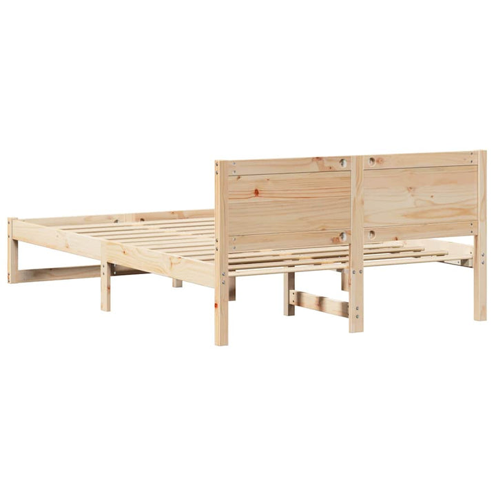Sengestel Naturfarvet 140 x 190 cm Massiv fyrretræ