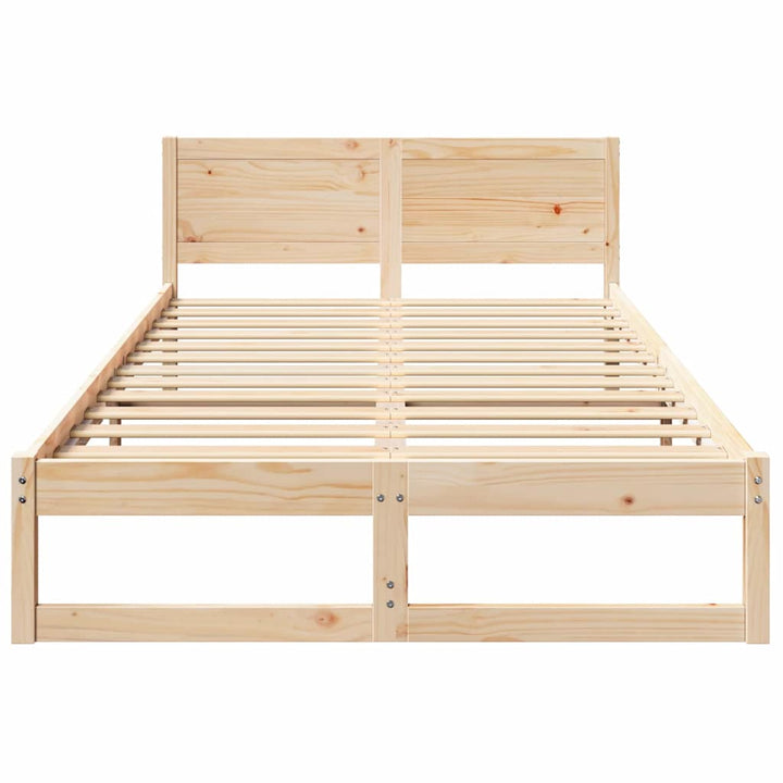 Sengestel Naturfarvet 140 x 190 cm Massiv fyrretræ