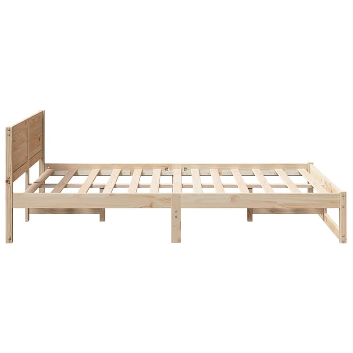 Sengestel Naturfarvet 140 x 190 cm Massiv fyrretræ