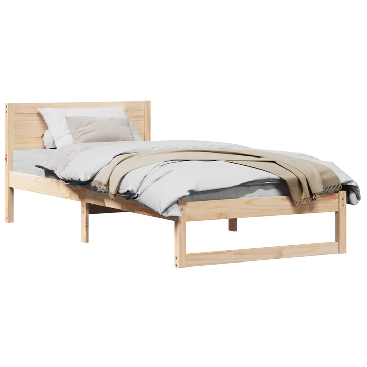 Sengestel Naturfarvet 100 x 200 cm Massiv fyrretræ