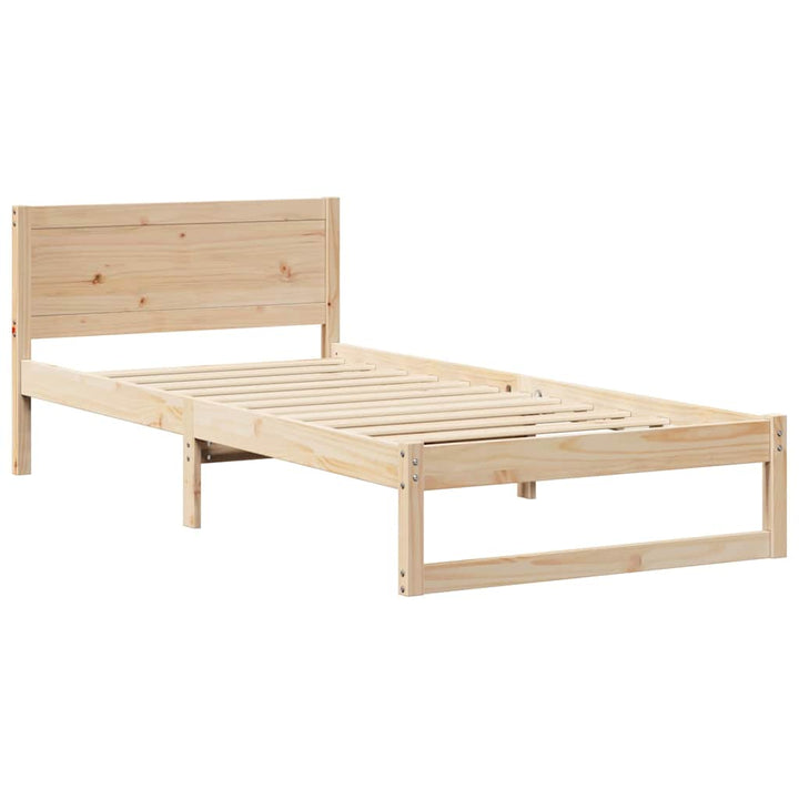 Sengestel Naturfarvet 90 x 190 cm Massiv fyrretræ