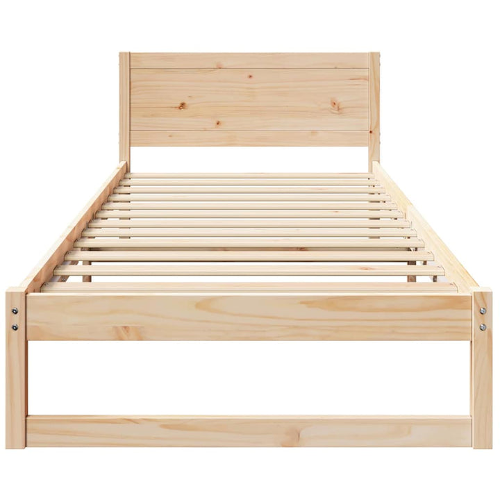 Sengestel Naturfarvet 90 x 190 cm Massiv fyrretræ