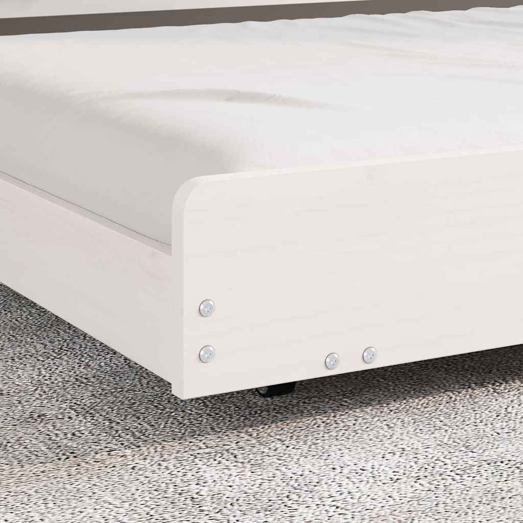 Sengestel Hvid 100 x 200 cm Massiv fyrretræ