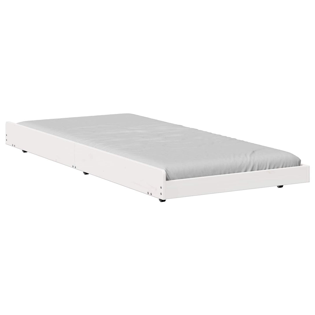 Sengestel Hvid 100 x 200 cm Massiv fyrretræ