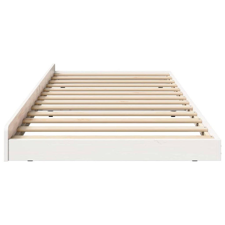 Sengestel Hvid 100 x 200 cm Massiv fyrretræ