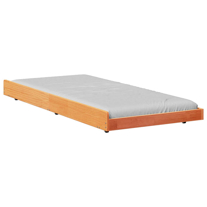 Sengestel Voks brun 100 x 200 cm Massiv fyrretræ