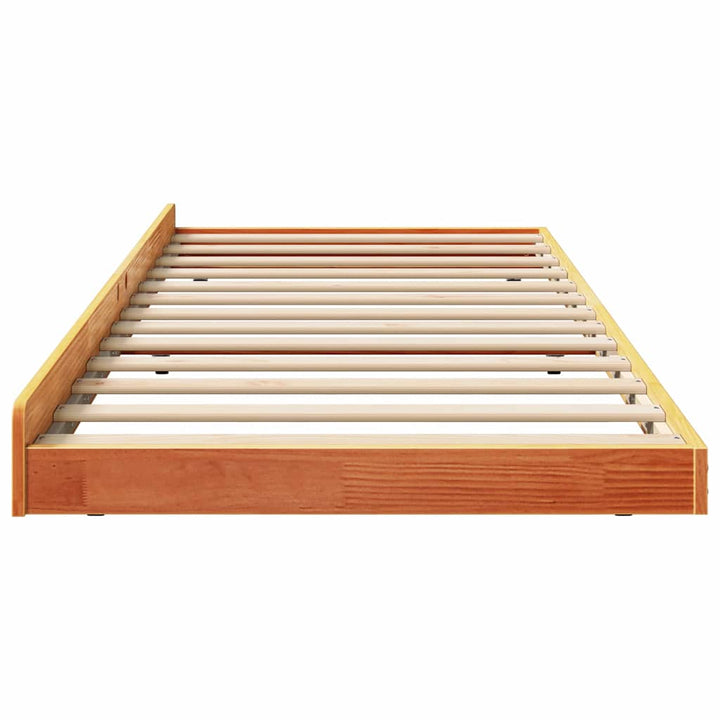 Sengestel Voks brun 100 x 200 cm Massiv fyrretræ