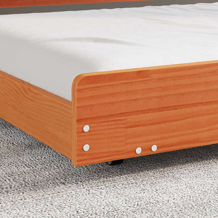 Sengestel Brun 90 x 200 cm Massivt fyrretræ