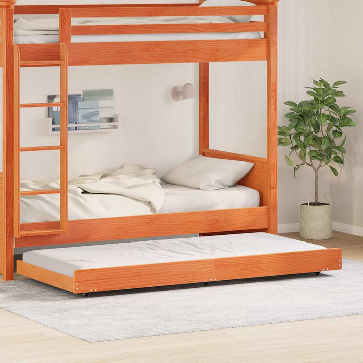 Sengestel Brun 90 x 200 cm Massivt fyrretræ